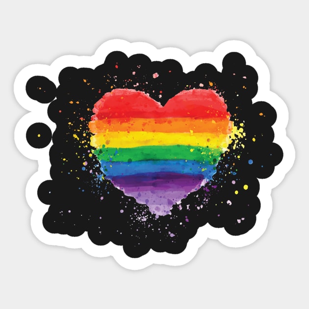 Gay Pride Rainbow Heart Sticker by mikevdv2001